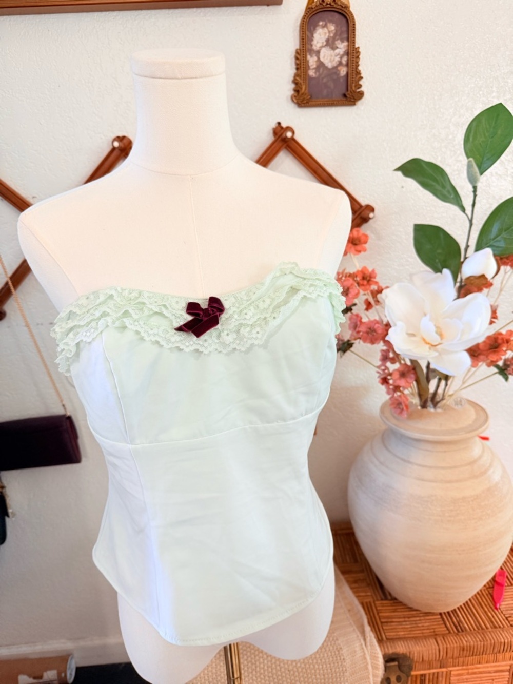 Kimchi Blue Mint Green Top with Yellow Accent